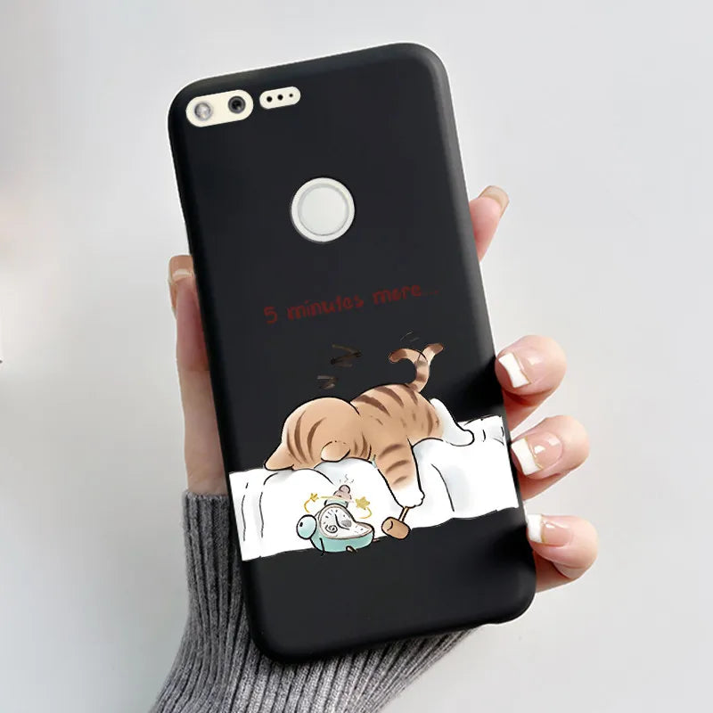 For Google Pixel 1 Soft Silicone Black Case For Google Pixel 1XL Elegant Style New Design Pattern Snow Mountain Casing