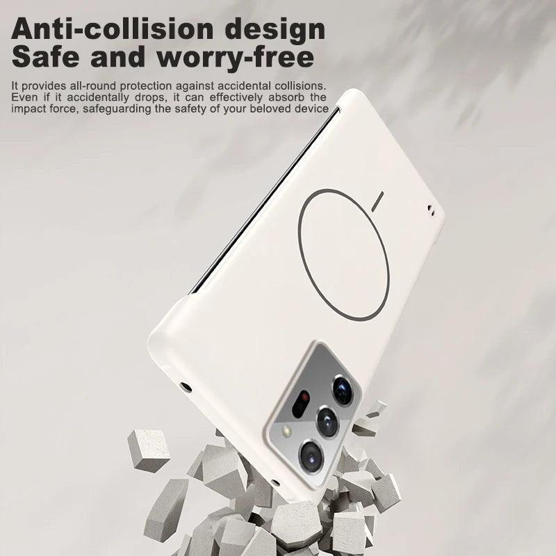 For Magsafe Frameless Magnetic Wireless Charging Phone Case For Samsung Galaxy Note 20 Ultra Note20Ultra Slim Hard Back Cover