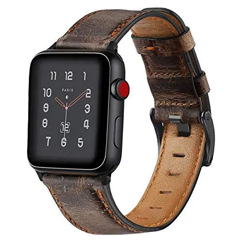 Leather Strap For Apple Watch Band 44mm 40mm 45mm 41mm 42mm 38mm 46mm 49mm bracelet Correa iWatch Series 10 9 8 Ultra 2 se 7 6 5