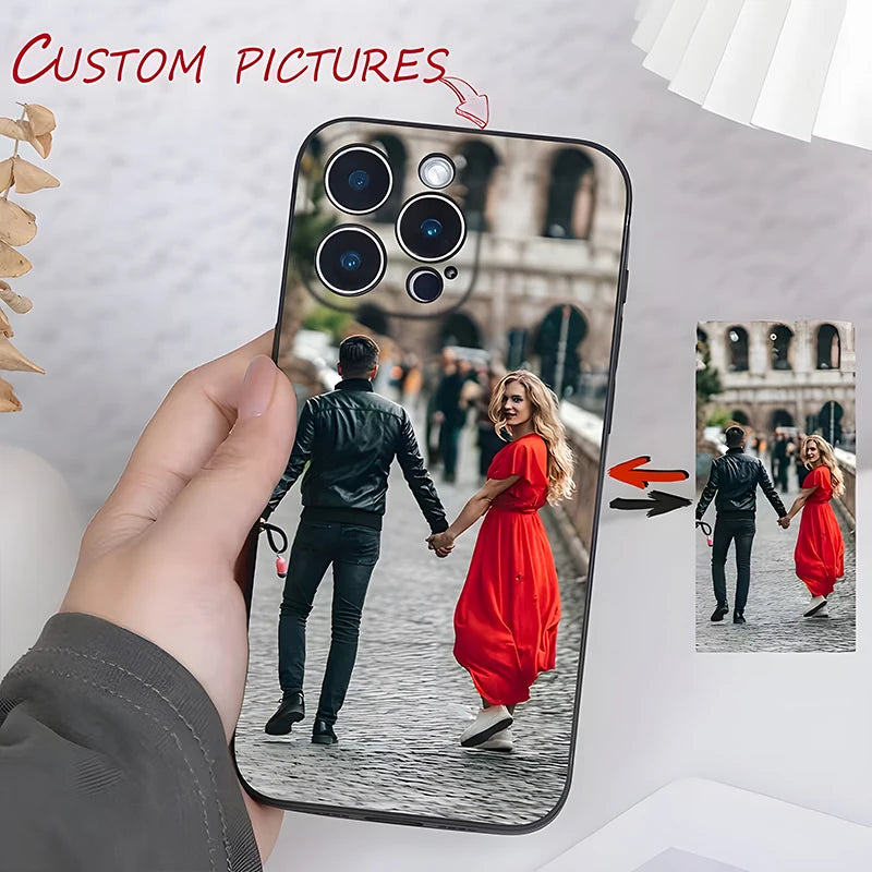 For iPhone 17 16 16E 15 14 13 12 11 Pro Max Air Mini SE 2020 2022 X XS XR 6 7 8 Plus DIY Custom Photo Shockproof Soft Case