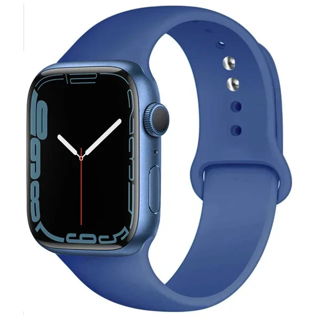 Silicone Sport Strap For Apple Watch Series11 10 9 8 7 6 5 SE Ultra3 Bracelet For Apple Watch 44mm 45mm 49mm 46mm 38/40/41/42 mm