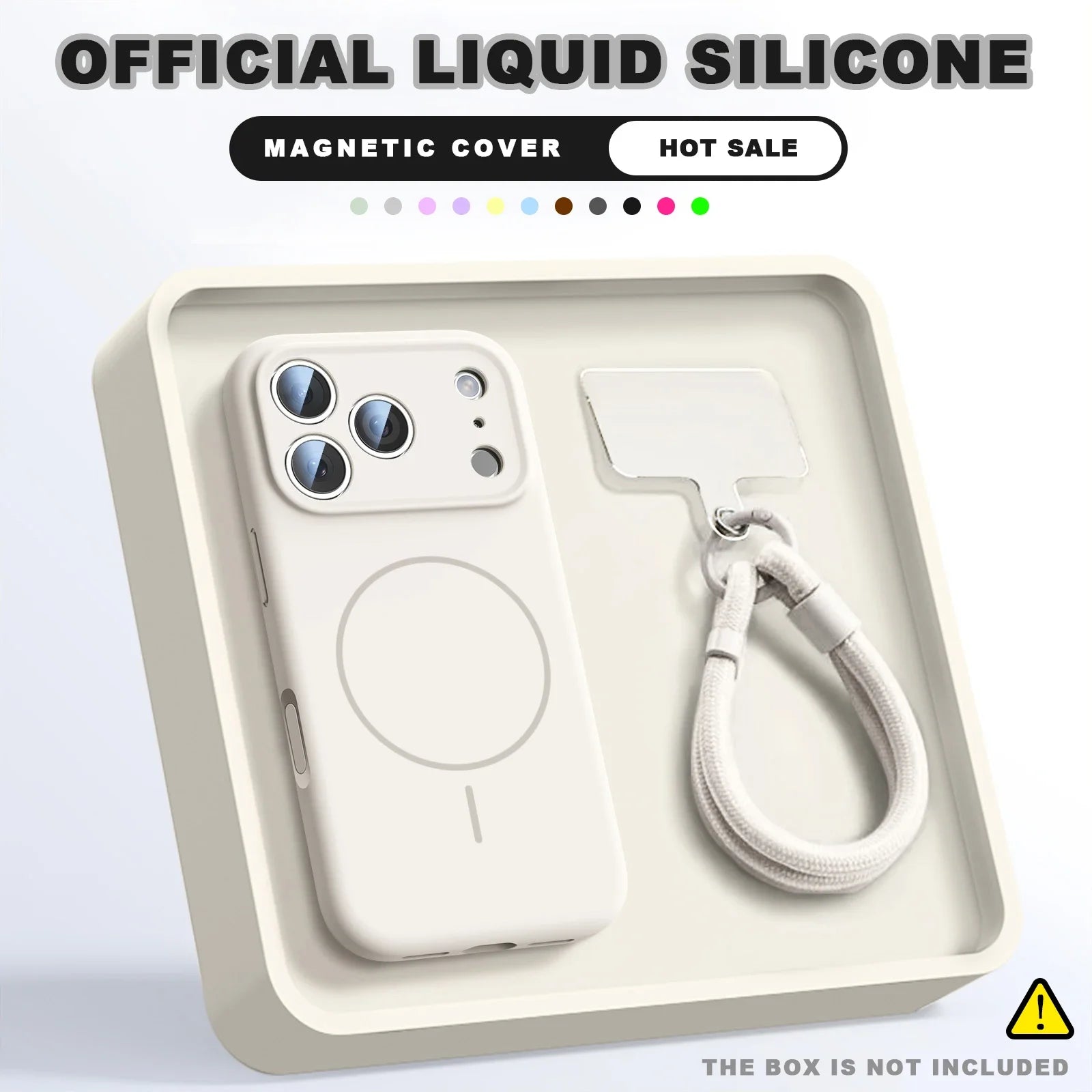 Magnetic Wrist Strap Liquid Silicone Phone Case For iPhone 11 12 13 16 17 Pro Max Air 15 14 16 Plus 16E Magsafe Lanyard Cover