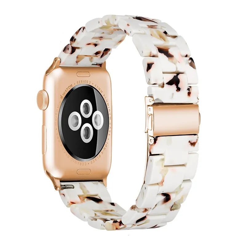 Resin Strap for Apple Watch Band 44mm 40mm 45mm 49mm 38mm 42mm 41mm Fashion Wrist Band for IWatch Series 8 7 6 5 4 3 2 1 Ultra