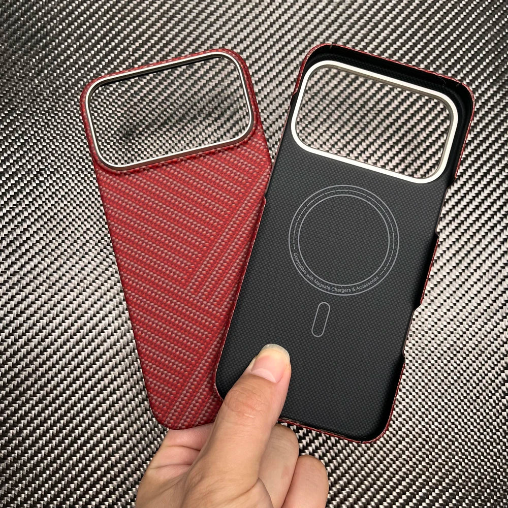 Real Carbon Fiber Case for Iphone 18 Pro Max Ultra Thin Lens Protection Aramid Fiber Phone Cover for Iphone 18 Pro Carbon Case