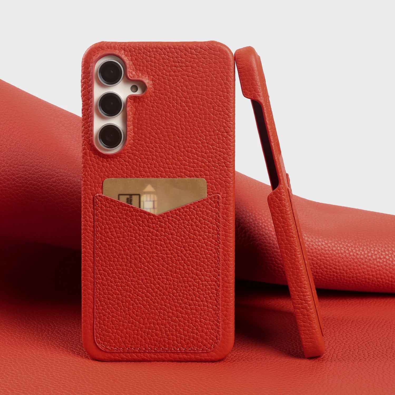 Premium Card Slot Genuine Leather Case For Samsung Galaxy S25 FE Ultra S24 Plus S23 S22 S21 Phone Back Cover Case Coque Funda