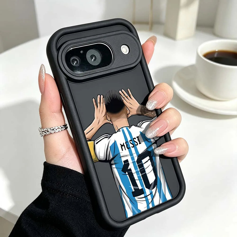 Football M-Messi design Cover For Google Pixel 10 9 8 7 9a 8a 7a Pro XL Eye Ladder Phone Case