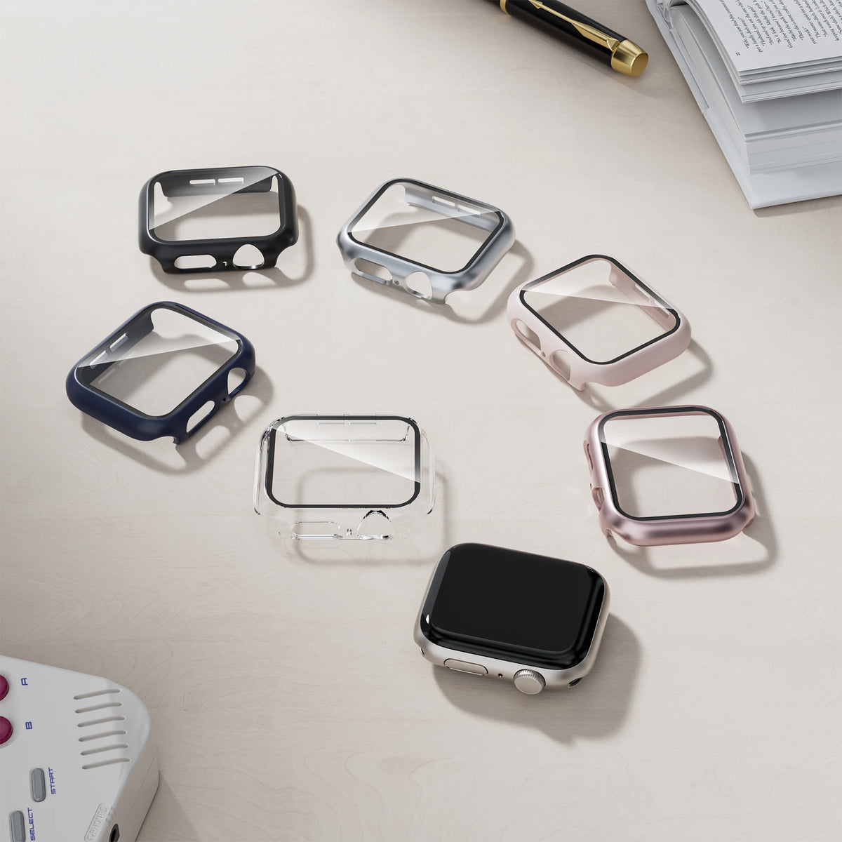 Cover For Apple Watch Case 12 11 10 46mm 42mm Accessories Screen Protector Tempered Glass PC Bumper iWatch Series 11 Protective