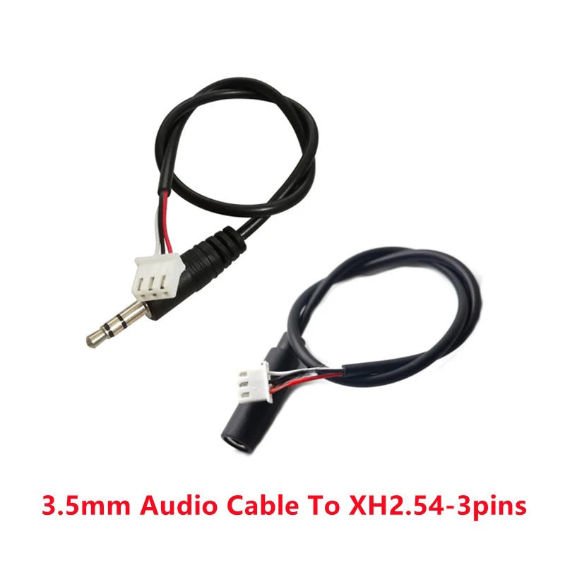 XH2.54 Terminal 3p Male, 3.5mm AUX Jack, 3 Core Amplifier Extension Line, Audio Cable