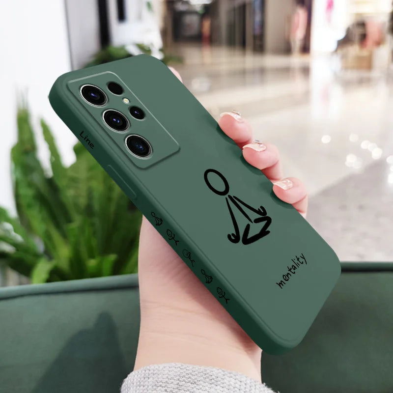Cultivate Meditation Phone Case For Samsung Galaxy S25 S24 S23 S22 S21 S20 S10 S10E Ultra Plus FE Note 20 Ultra Plus Cover