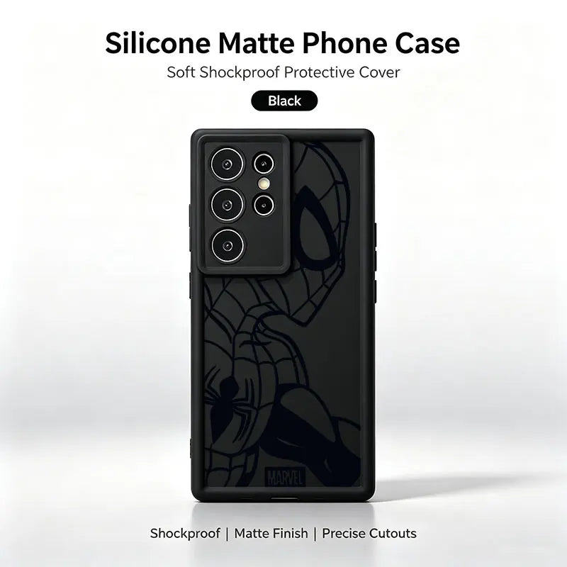 Spidermans Ironman Silicone Phone Case For  Samsung Galaxy S26 S25 S24 S23 S22 Ultra Plus S21 S20 FE Shockproof Cover