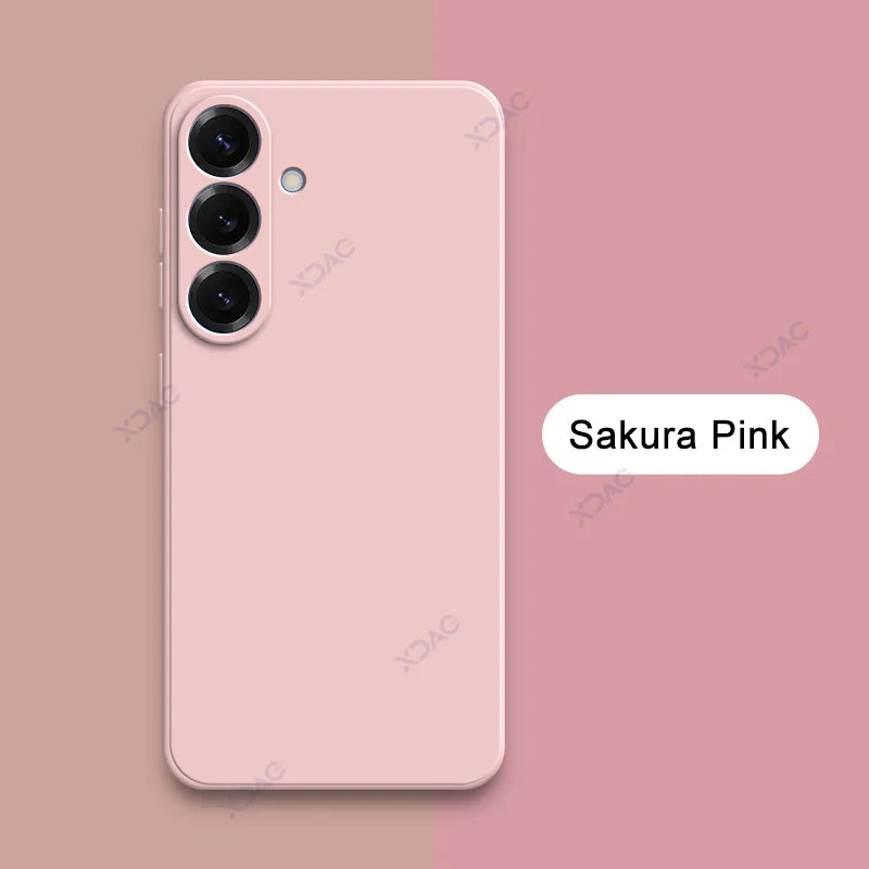 Original Square Liquid Silicone Cute Case for Samsung S26 Plus Ultra Full Protective Cover SamsungS26 S26Plus S26Ultra Phone Bag