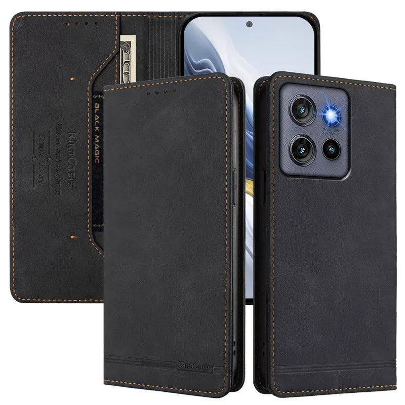 Leather Retro Anti-theft Wallet Flip Case For Motorola MOTO G Stylus Power Play 2025 2024 2023 2022 5G 4G Magnetic Phone Cover