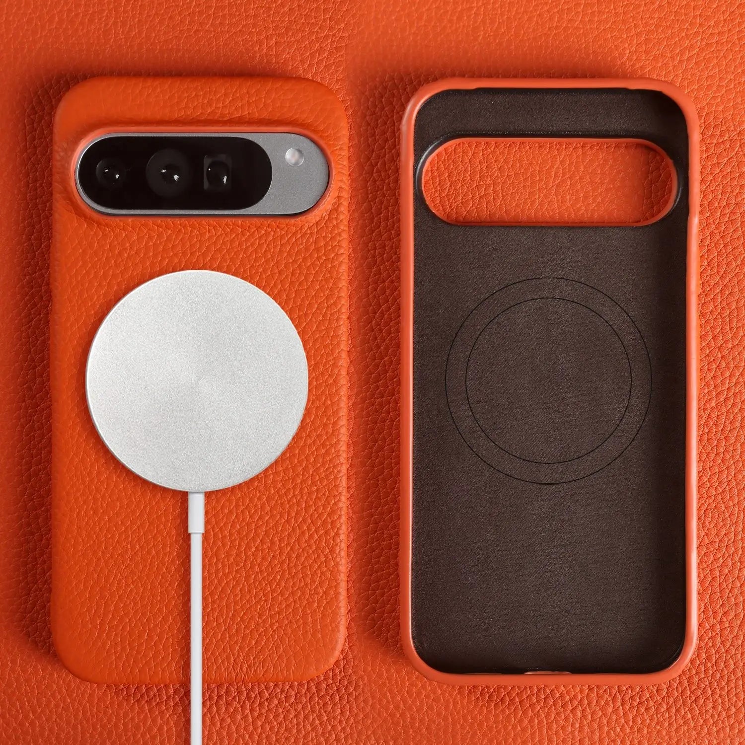 Luxury Magnetic Genuine Leather Case For Google Pixel 10Pro 9 7A 8 6 Full Protection Magnet for Magsafe Cases Shockproof Cover