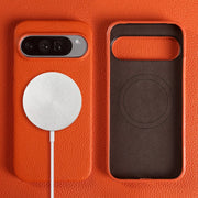 Luxury Magnetic Genuine Leather Case For Google Pixel 10Pro 9 7A 8 6 Full Protection Magnet for Magsafe Cases Shockproof Cover