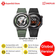 Global Version OnePlus Watch 4 Smart Watch 1.50'' AMOLED Display Snapdragon W5 Processor Up to 16 Days of Battery Life Wear OS