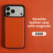 Premium Lychee Genuine Leather Case For iphone 17 Pro Max 17e 16e Air 14 13 12 11 15 16 Pro Max Phone Back Cover Case Coque Capa