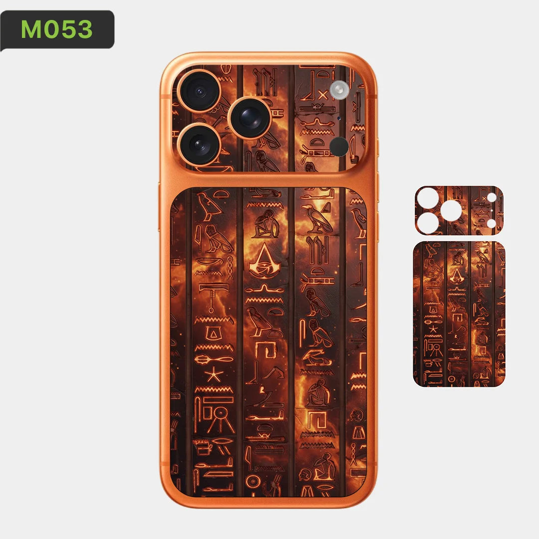 BC05 for Apple iPhone 17 Pro Max /17 Pro/Air Camera with Battery Skin Wrap 3D Colorful Rear Protective Sticker Film