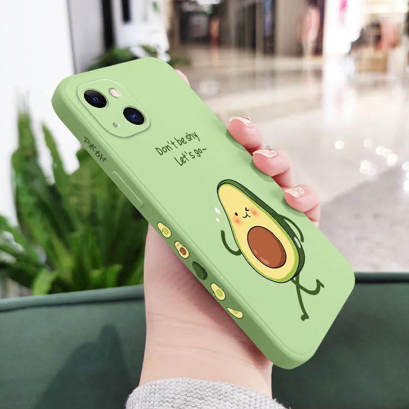 Avocado Family Phone Case For iPhone 17 Air 16 16E 15 14 13 12 11 Pro Max Mini X XR XS MAX 7 Plus 6 6S Plus Cover