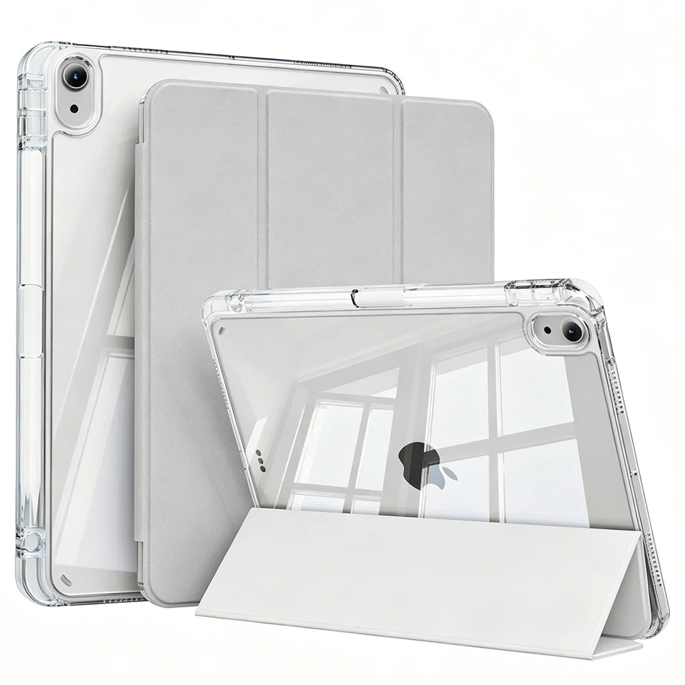 Tablet Case for Apple iPad (A16) 11th Generation 11 Inch 2025 / 10th Generation 10.9 Inch 2022 Transparent Back Smart Cover