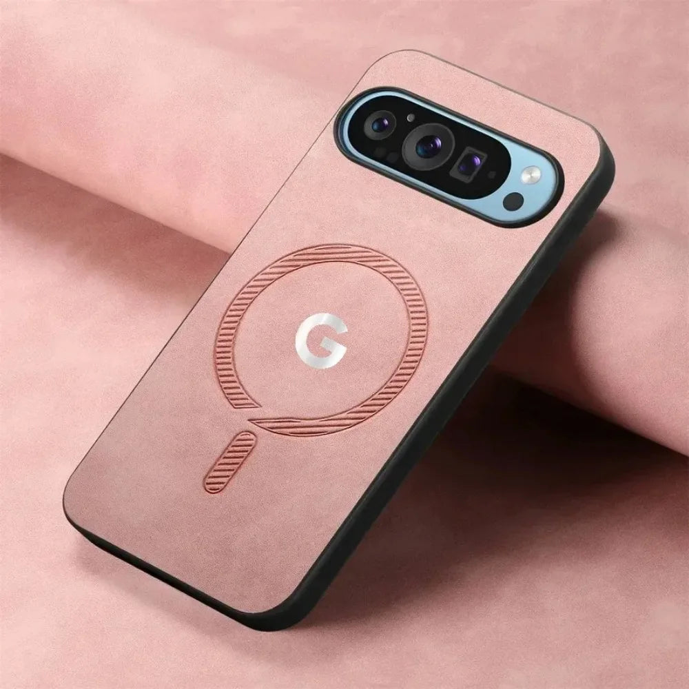 Fashion Skin-friendly Leather Slim Case For Google Pixel 10 9 Pro XL 8 7 9A 8A 7A Magnetic Charge Full-Pack Shockproof Cover