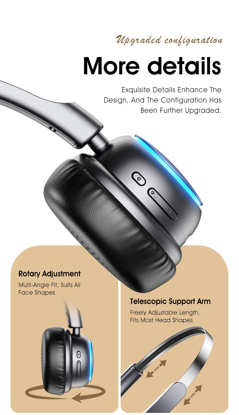 Acer Ohr645 New Over-Ear Wireless Headphones with Surround Sound, High-Quality Sound Effect, Rotatable Adjustment Design, Long Standby Time, Suitable for Sports and Other Occasions for Immersive Music Enjoyment