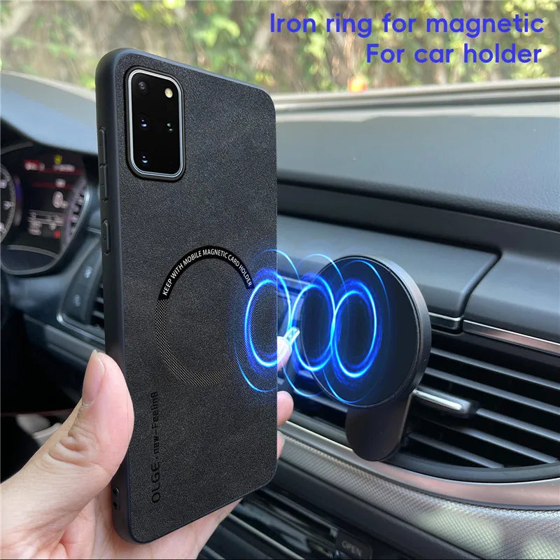 Magnetic Retro Leather Case For Samsung Galaxy S20 Plus Ultra S20Plus S20Ultra Wireless Charging Phone Case Cover