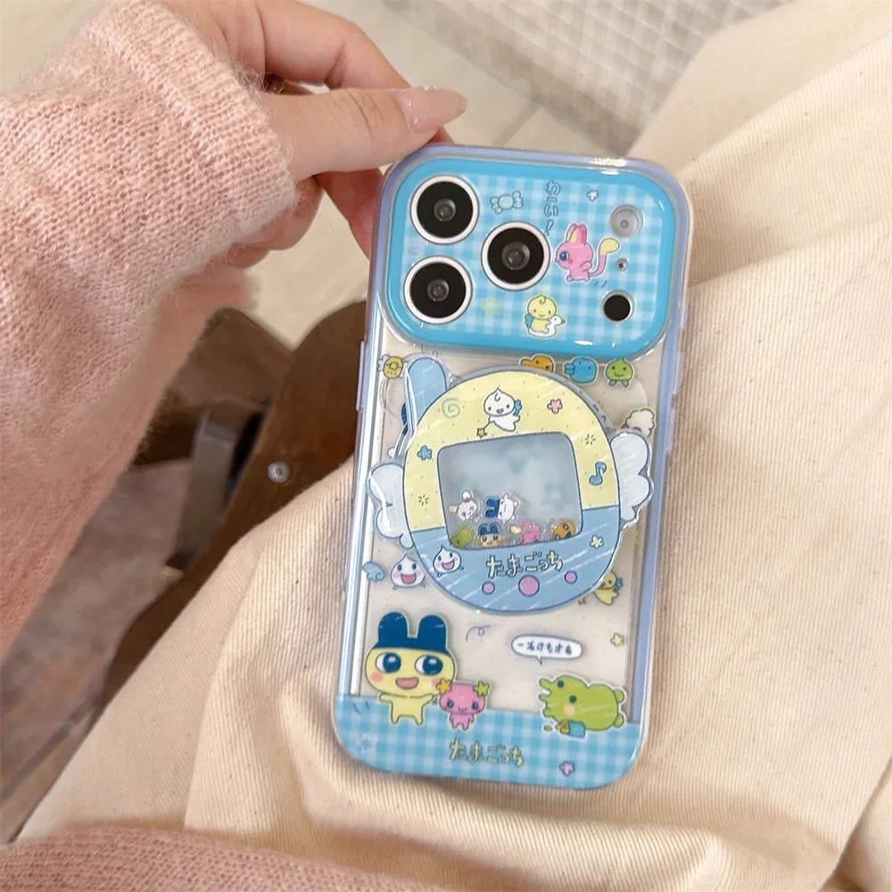 Funny Cartoon Plaid Magnetic Phone case  for iPhone 17 Pro 15 14 13 17 Max 16 Pro Max Cover With Magsafe Rocker Stand Cute Cases