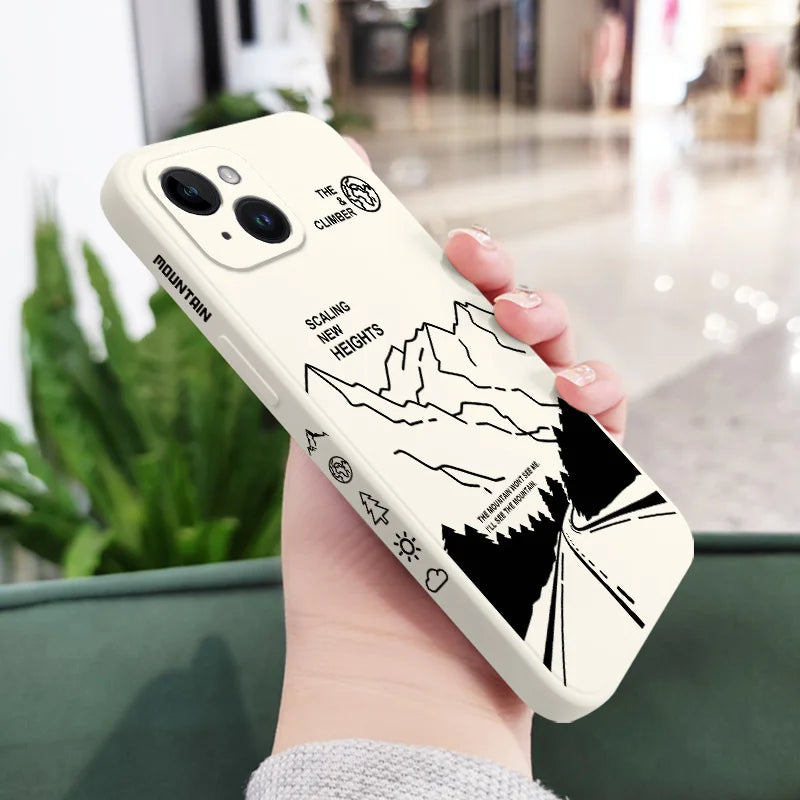 Climb Mountains Phone Case For iPhone  17 Air 16E 16 15 14 13 12 11 X XR XS   Plus Pro Max Mini Silicone Cover
