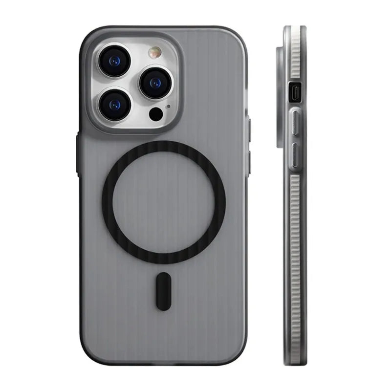 3D Corrugated Magsafe Magnetic Phone Case For iPhone 17 Air 16 15 14 13 12 Pro Max Plus Non-slip Hard Transparent Matte Cover