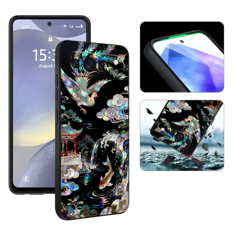 Tiger Green Dragon Case for Google Pixel 10A 9a 6a 8a 7a 10 9 Pro XL 6 7 8 Pro Funda Phone Cover
