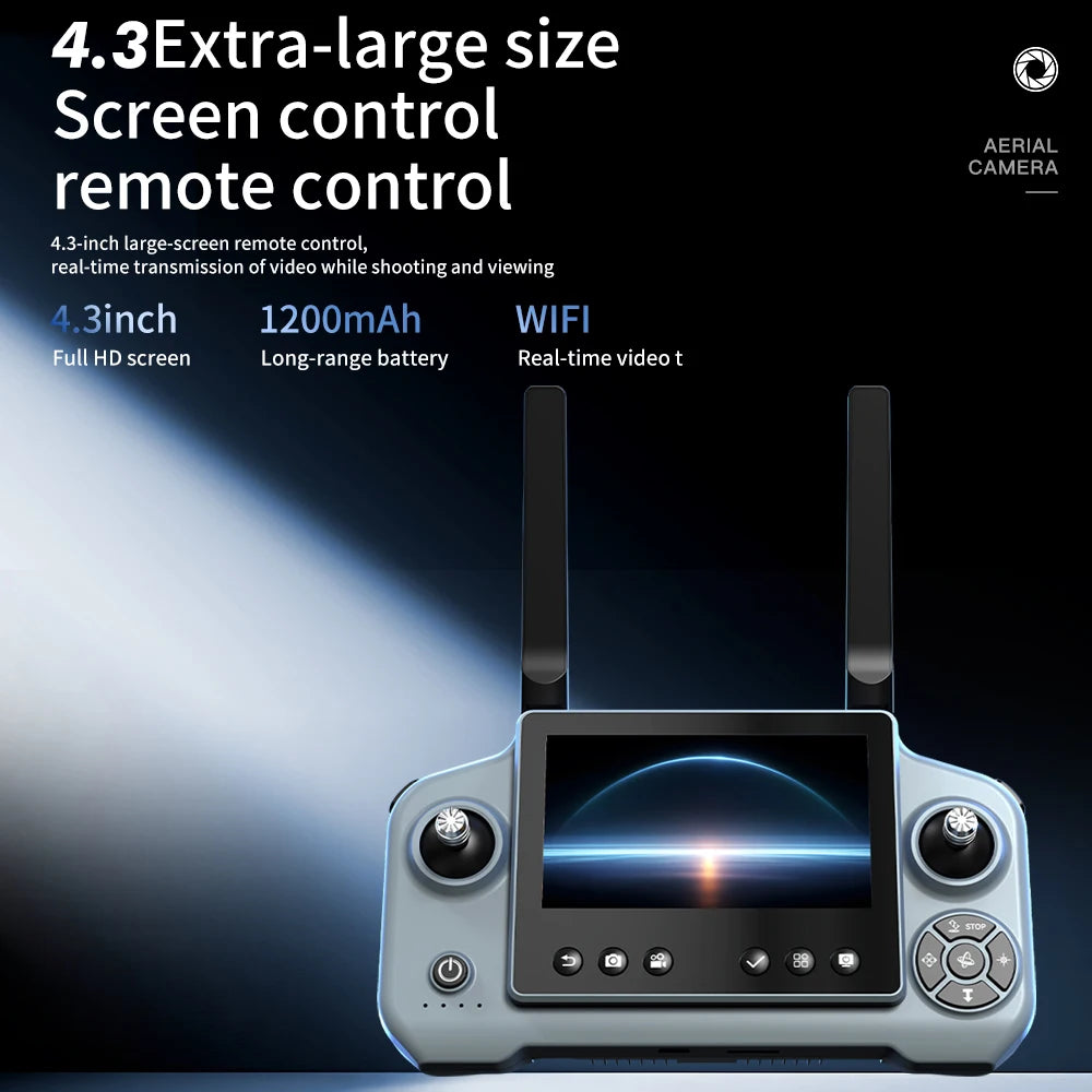 Mini Drone 8K HD-VR Dual-camera 180 ° ESC Optical Flow Obstacle Avoidance Motor Drone UAV Remote Control Quadcopter Universa Toy
