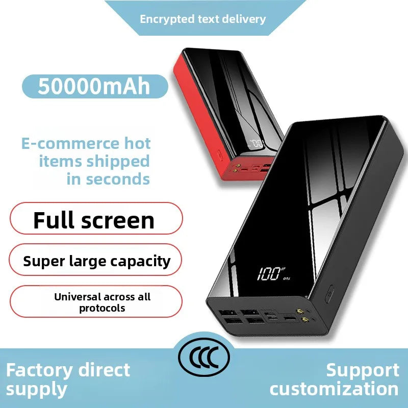 Power Bank 50000mAh 30000mAh 20000mAh 10000mAh for IPhone Android Phone High - Quality and Large - Capacity Mobile Power Bank