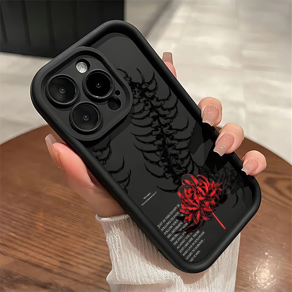 Hot Red Spider Lily T-Tokyo GhoulS Phone Case For Samsung S26 S25 S24 S23 S22 S21 S20 F06 M16 Note 20 FE Plus Ultra 4G 5G Cover
