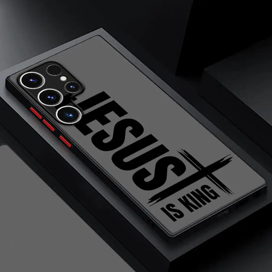 Holy King Of The Cross Funda Back Phone Cover Case for Samsung Galaxy S25 Ultra Note 20 Ultra 10+ S24 Plus S22 S22+ S21+ S21
