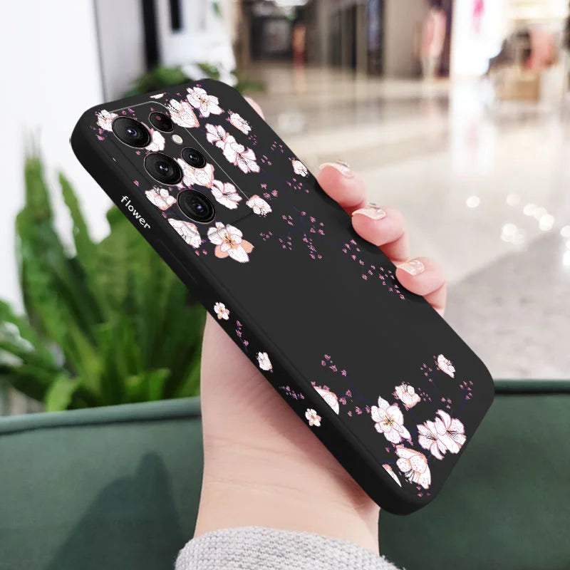 Plum Blossom Phone Case For Samsung Galaxy S25 FE S24 S23 S22 S21 S20 Ultra Plus FE S10 S9 S10E Note 20 ultra 10 9 Plus Cover