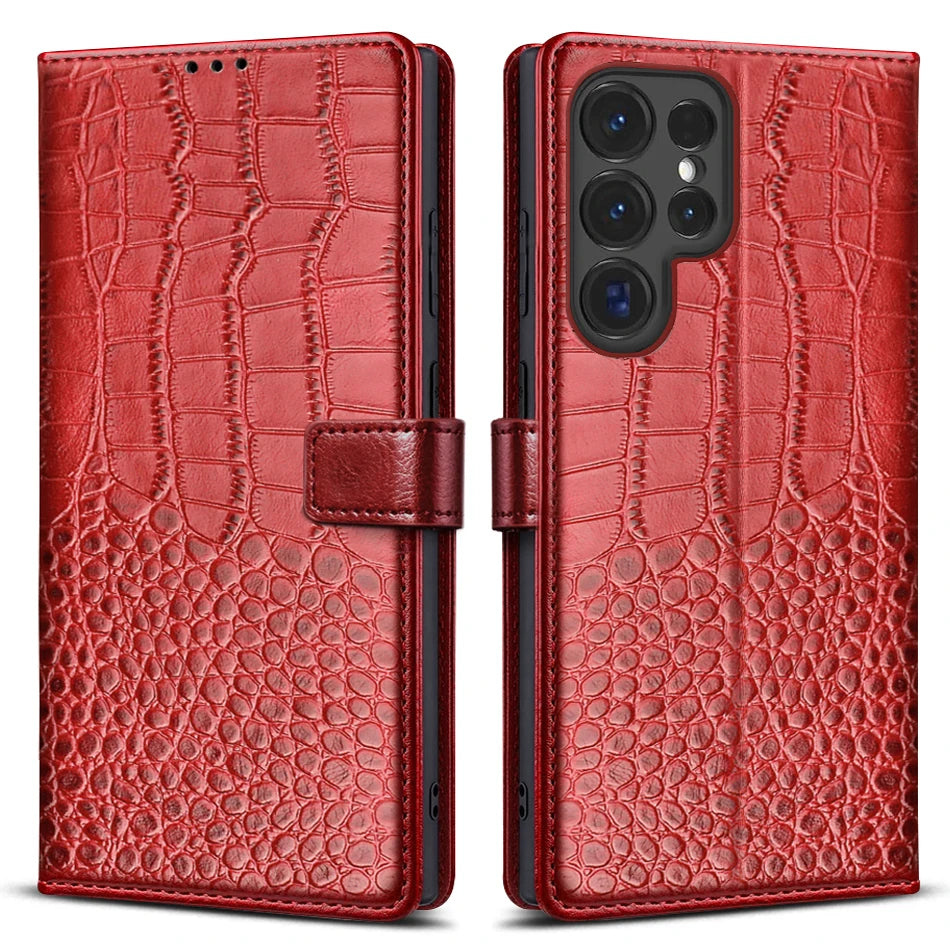 Flip leather wallet case for Samsung Galaxy S26 Ultra S26+ S26Ultra S25 S24 S24FE 5G S23 FE S22 Plus S23Ultra S24Ultra S25Ultra