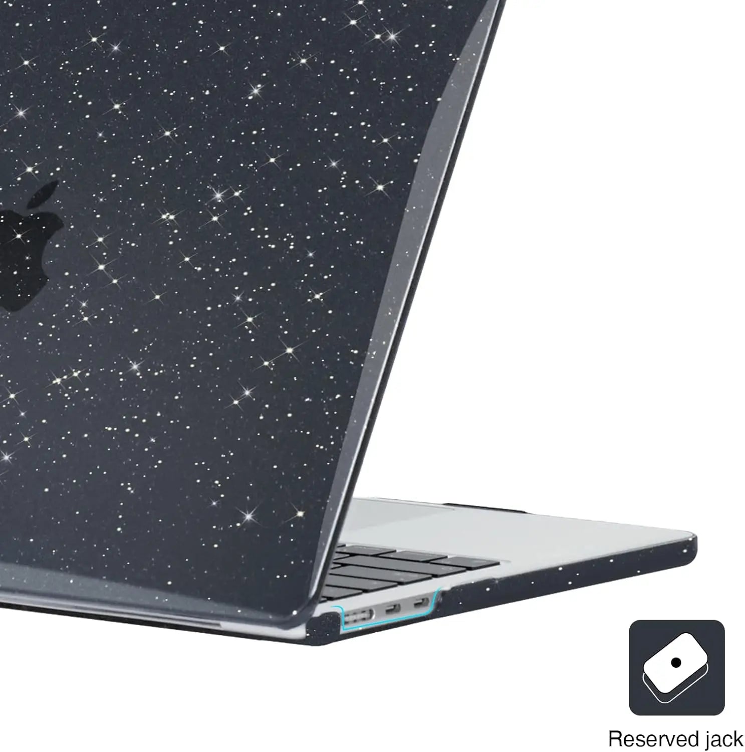 Case For MacBook Air 15 inch M5/M4/M3/M2 2026-2023, Sparkly Clear | Glitter Design for Mac Air 13.6-inch, Lightweight Hard Case
