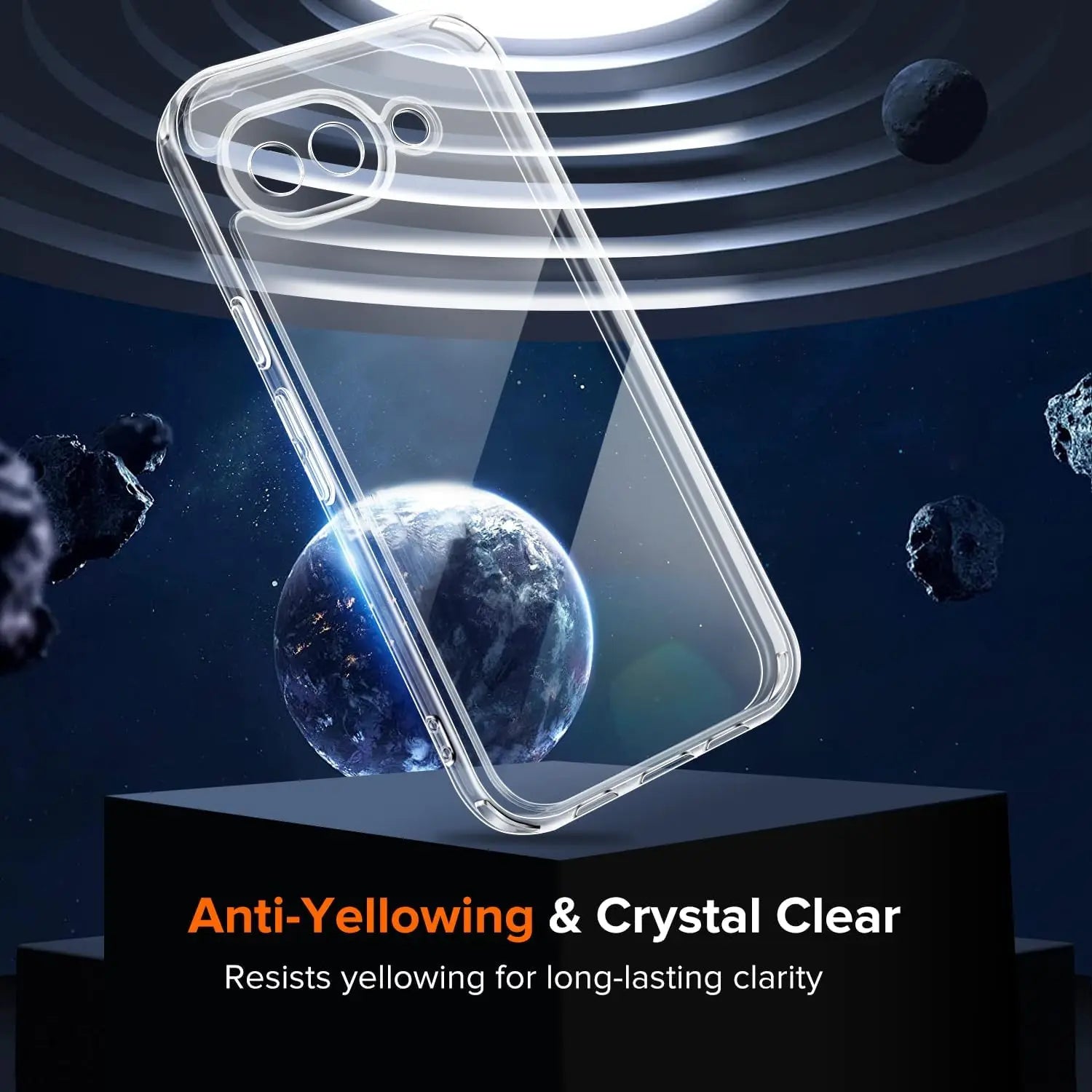 Transparent TPU Shockproof Protection Phone Case For Google Pixel 10A/9 Pro/9/8A/8 [1Case+2 Screen Protectors] - Clear
