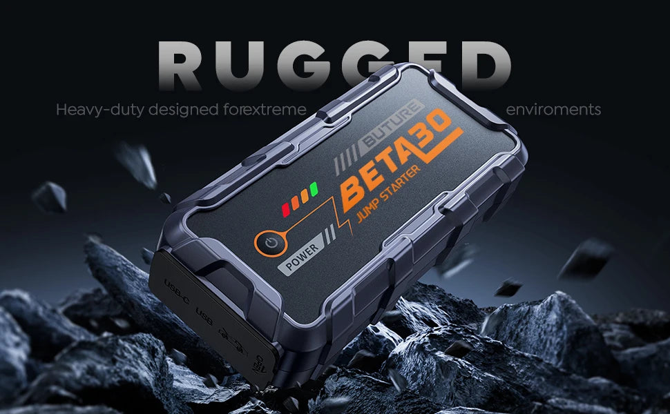 BUTURE 6000A Car Jump Starter Power Bank 18W Portable  Battery 26800 mAh Car Battery Emergency Boosters BETA30