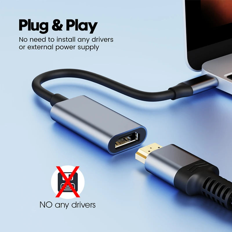 USB Type C to HDMI-compatible Cable USB C to HDMI Converter 4K USB 3.1 HDTV Cable Adapter for MacBook Chromebook Samsung Xiaomi