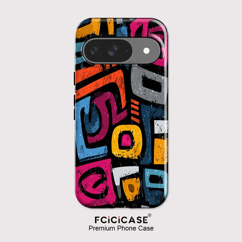 Fcicicase Anti-knock Phone Case For Google Pixel 10 9 Pro XL 10 8 9 Pro 8A 7A 10A 2 in 1 Dual Layer Luxury Painting Hoesje
