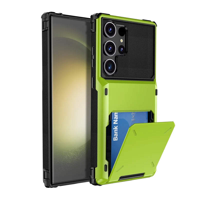 Wallet Case for Samsung Galaxy S24 S23 S22 S21 S20 Ultra FE S10 Note 10 Plus 20 9 Cover Shockproof Armor PC Flip Card Slot Case