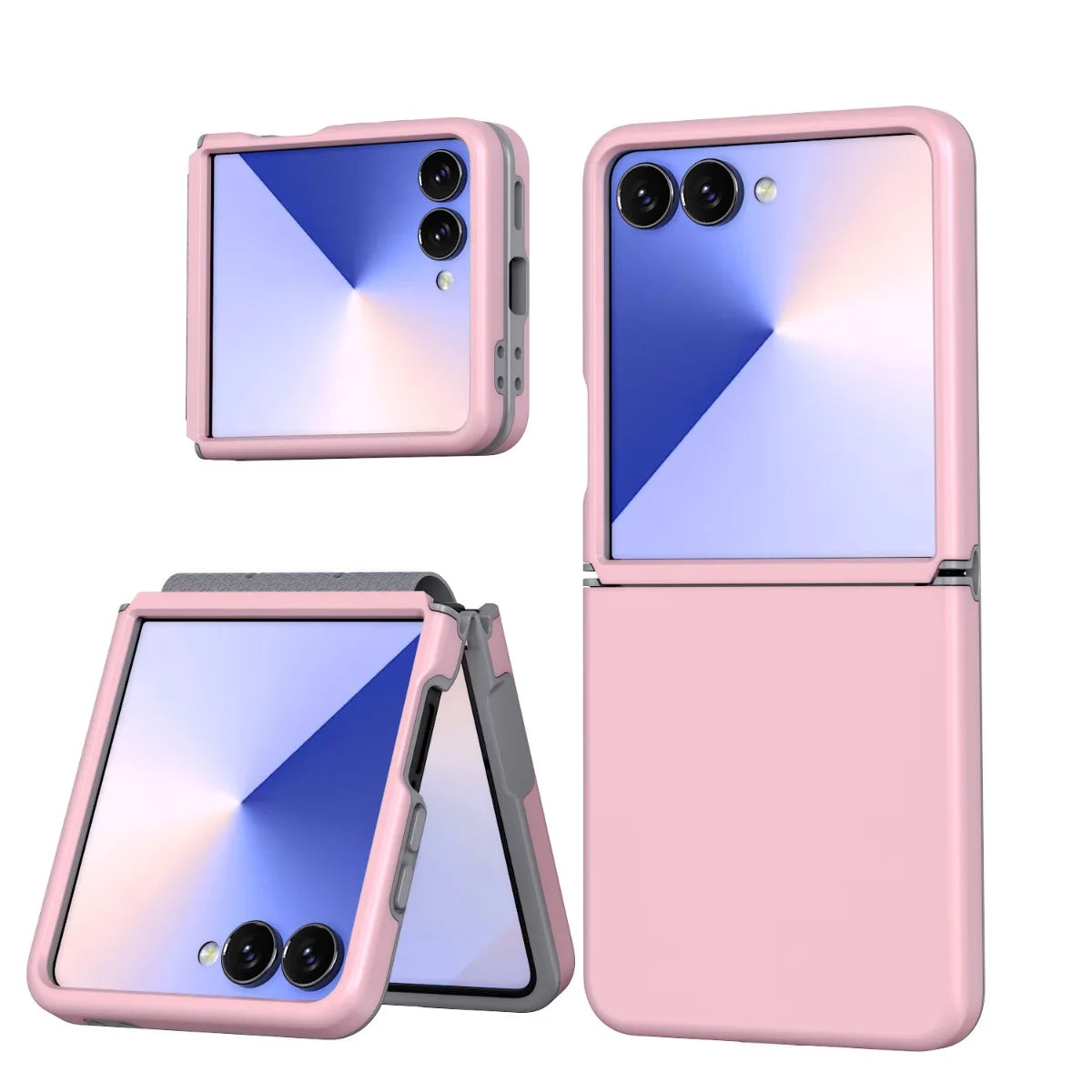 Case for Samsung Galaxy Z Flip 8 7 6 5 with Hinge Connection Luxury 2 IN 1 Hard PC+Soft TPU Shockproof Armor Phone Cover Funda