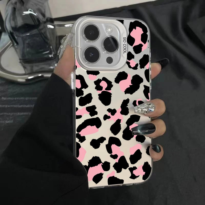 Shining Purple Leopard Print Phone Case For Samsung Galaxy S26 S25 Ultra S24 Plus S23 FE S22 S21 S20 A16 A54 A53 A34 A55 Cover