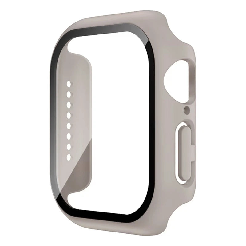 Glass+Cover For Apple Watch case 44mm 40mm 38 42 49mm 41mm 45mm 46mm Accessorie Screen Protector iWatch 11 10 9 8 7 6 SE 5 Ultra