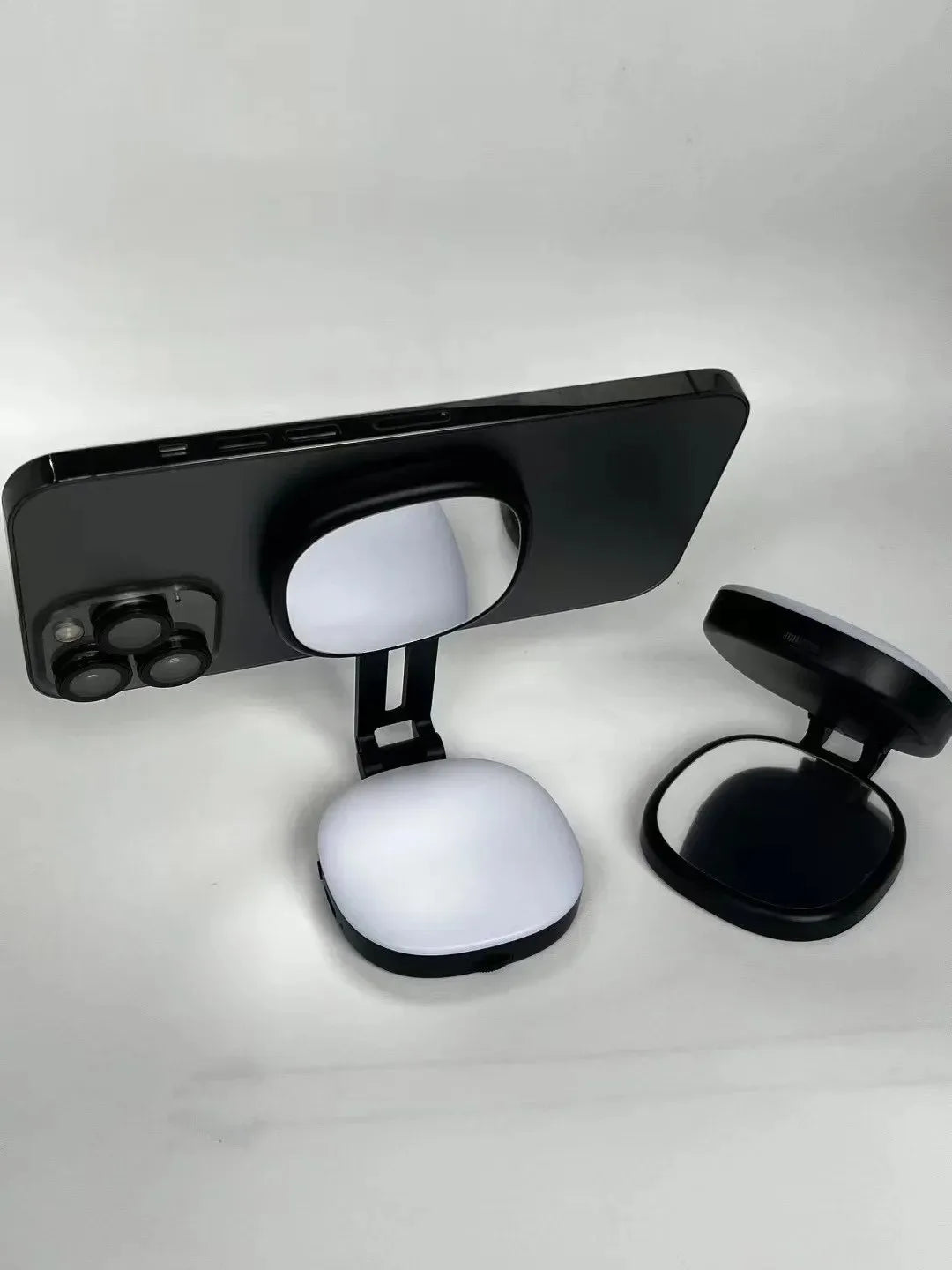 Magnetic Selfie Light for MagSafe iPhone 360° LED Ring Fill Light with Mirror Perfect for Selfies Vlog and Video Calls