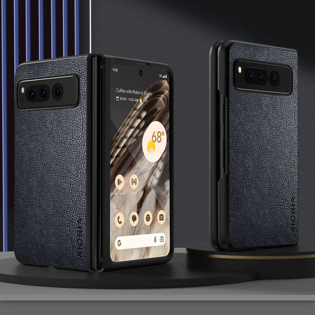 Luxury Leather Case For Google Pixel Fold Premium Business Style Retro Litchi Pattern Back Cover for Pixel Fold phone funda