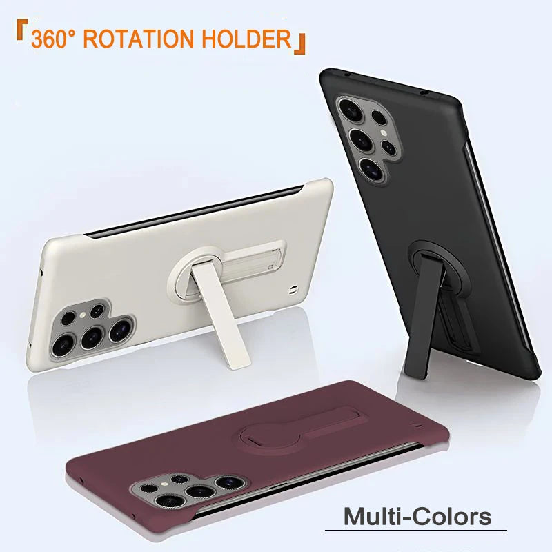 Phone Case For Samsung Galaxy S25 Edge S24 S23 S22 S21 S20 FE S10 Note 20 Ultra 10 Plus Cover Thin Frameless Holder Protector