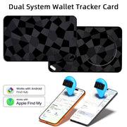 Smart Tag Wallet Tracker Card Dual System Anti-Lost GPS Tracker Item Finder Compatible With Google Find Hub & Apple Find My