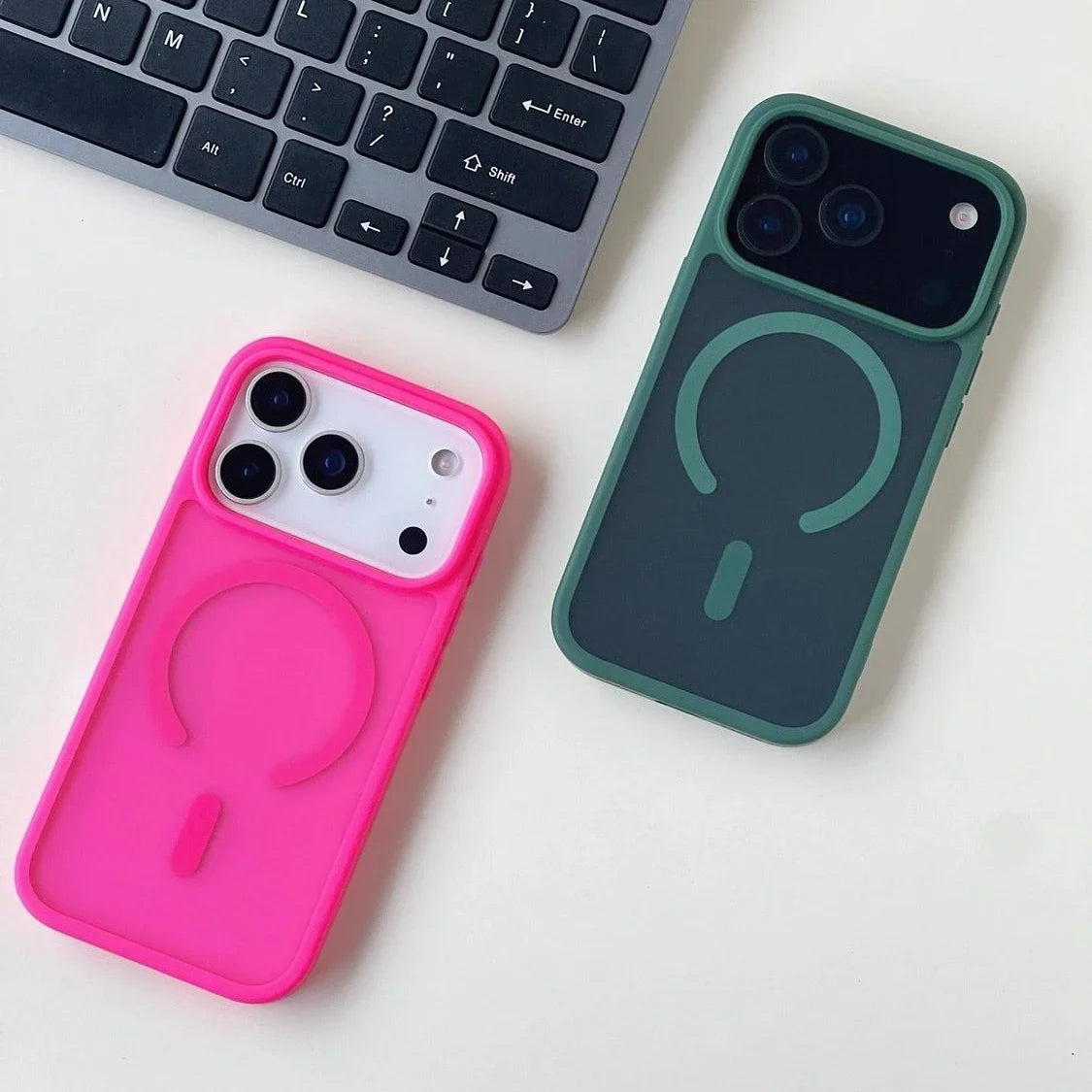 Luxury Slim Matte Cover for iPhone 17 Pro Max 17 Air for Magsafe Wireless Charger Cover for iPhone 16 12 13 14 15 Pro Max Plus